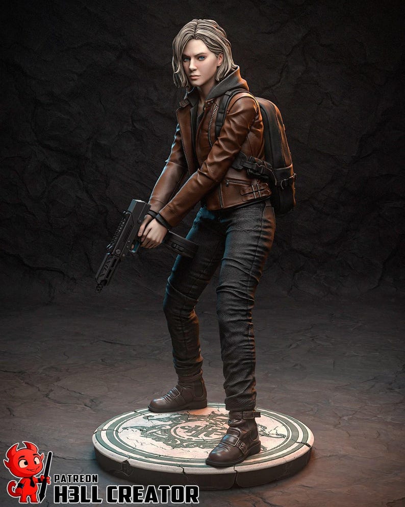 Figura de resina de Grace Ashcroft de Resident Evil – Escala 1/8 1/6 Estatua de fan art impresa en 3D / Regalo de coleccionista imagen 2