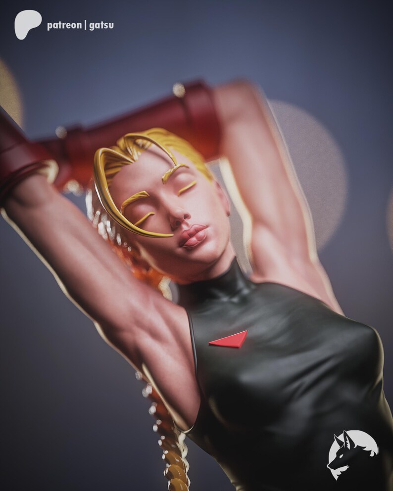 Cammy — Street Fighter | Figurka z żywicy w skali 1/8 1/6 | Niepomalowana lub malowana ręcznie | Grafika fanowska drukowana w 3D | Prezent dla kolekcjonera zdjęcie 4
