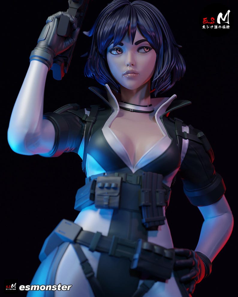 Ghost in the Shell Major Kusanagi Harz Figur - 1/8 1/6 Fan Art Statue | Sammler Geschenk Bild 1
