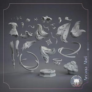 MysticRealms Bundle — Mixed (Kumakami) | 1/8 1/6 Scale Resin Figure | Unpainted or Hand-Painted | 3D Printed Fan Art | Collector Gift zdjęcie 2