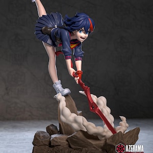 Ryuko Matoi — Kill la Kill | Figurka z żywicy w skali 1/8 1/6 | Fanowska grafika drukowana w 3D | Niepomalowany zestaw garażowy | Figurka kolekcjonerska | Prezent dla kolekcjonera zdjęcie 1