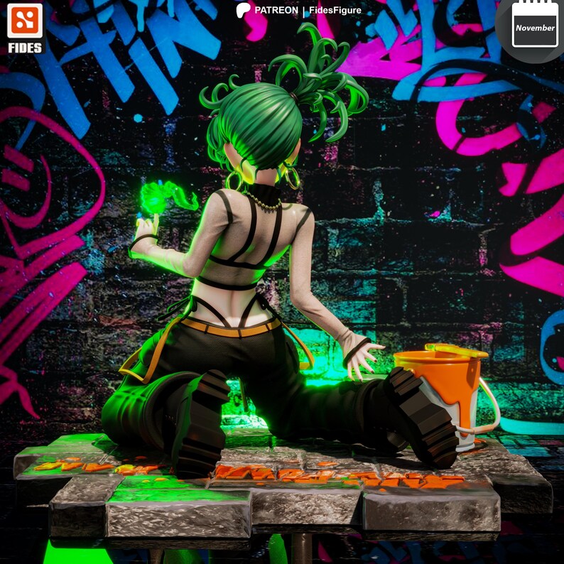 One Punch Man Tatsumaki Resin Figure – 1/8 1/6 Scale 3D Printed Fan Art | Collector Gift image 6