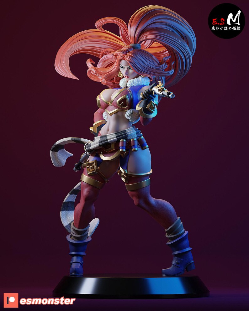 Red Monika Battle Chasers Resin Figure – 1/8 1/6 Scale Fan Art Statue | Collector Gift image 8