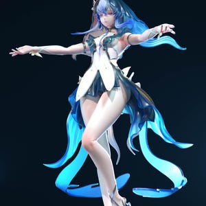 Shorekeeper Wuthering Waves en résine - Statue de fan art imprimée en 3D à l'échelle 1/8 1/6 | Cadeau de collection image 6