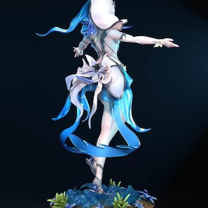 Shorekeeper Wuthering Waves en résine - Statue de fan art imprimée en 3D à l'échelle 1/8 1/6 | Cadeau de collection image 5