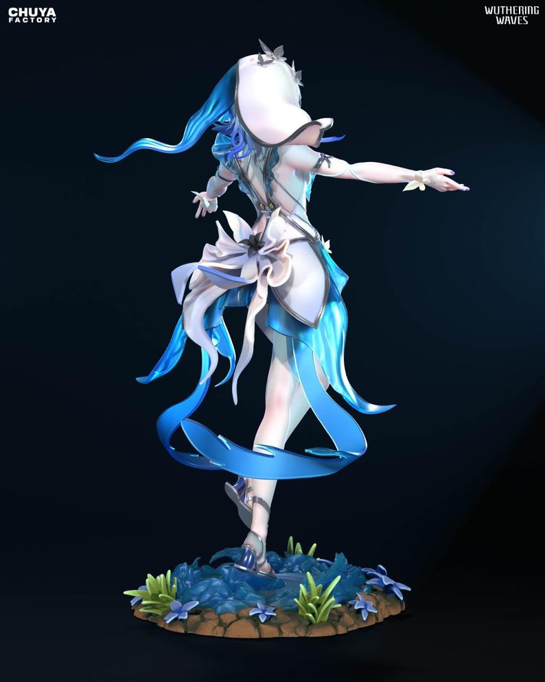 Shorekeeper Wuthering Waves en résine - Statue de fan art imprimée en 3D à l'échelle 1/8 1/6 | Cadeau de collection image 5