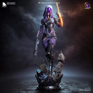 Tali'Zorah Mass Effect Fan Art Resin Figure – 1/8 1/6 Scale Unpainted Statue | Collector Gift image 3