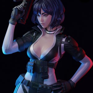 Ghost in the Shell Major Kusanagi Harz Figur - 1/8 1/6 Fan Art Statue | Sammler Geschenk Bild 7