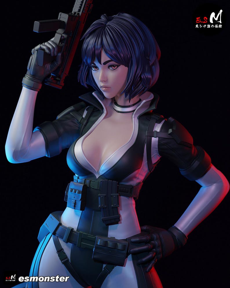 Ghost in the Shell Major Kusanagi Harz Figur - 1/8 1/6 Fan Art Statue | Sammler Geschenk Bild 7