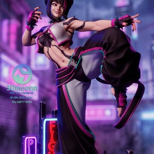 Juri Street Fighter Harzfigur - 1/8 1/6 3D gedruckte Fan Art Statue | Sammler Geschenk Bild 1