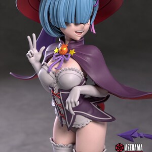 Re:Zero Rem Resin Figure – 1/8 1/6 Scale 3D Printed Fan Art Statue | Collector Gift image 3
