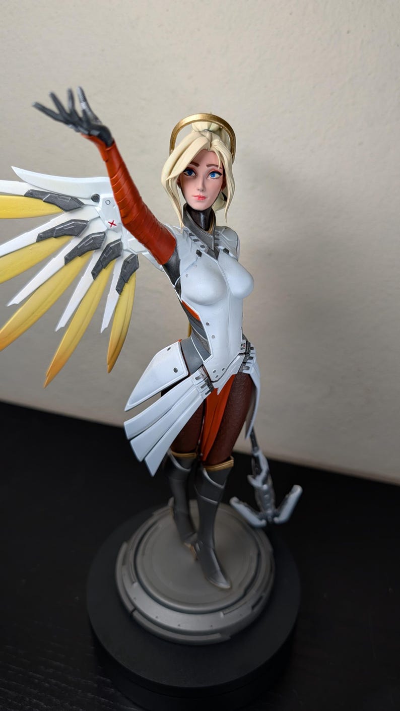 Mercy — Overwatch | 1/8 1/6 Scale Resin Figure | Unpainted or Hand-Painted | 3D Printed Fan Art | Collector Gift image 8