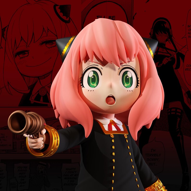 Anya Yor Forger Spy X Family Resin Figure – 1/8 1/6 Scale 3D Printed Statue | Collector Gift image 6