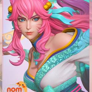 Ahri League of Legends en résine - Statue de fan art imprimée en 3D à l'échelle 1/8 1/6 | Cadeau de collection image 2
