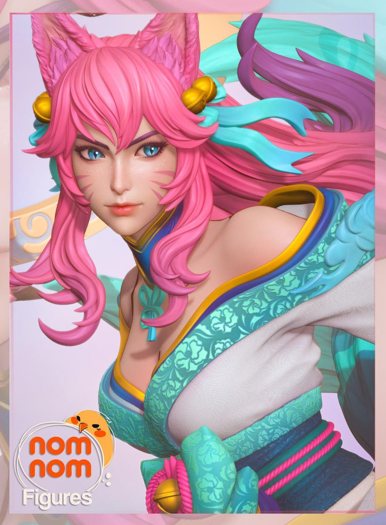 Ahri League of Legends en résine - Statue de fan art imprimée en 3D à l'échelle 1/8 1/6 | Cadeau de collection image 2