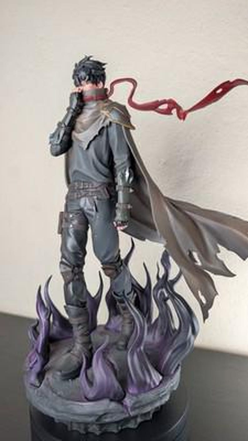 Sung Jin-Woo Solo Leveling Resin Figure – 1/6 Scale, druk 3D, fan art | Prezent dla kolekcjonera zdjęcie 6