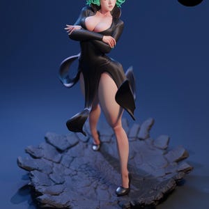 One Punch Man Tatsumaki Resin Figure – 1/8 1/6 Scale 3D Printed Fan Art Kit | Collector Gift image 4