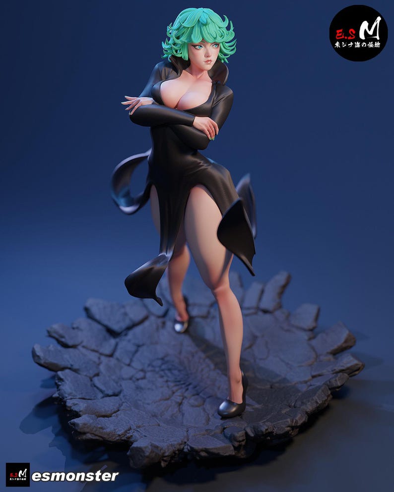 One Punch Man Tatsumaki Resin Figure – 1/8 1/6 Scale 3D Printed Fan Art Kit | Collector Gift image 4