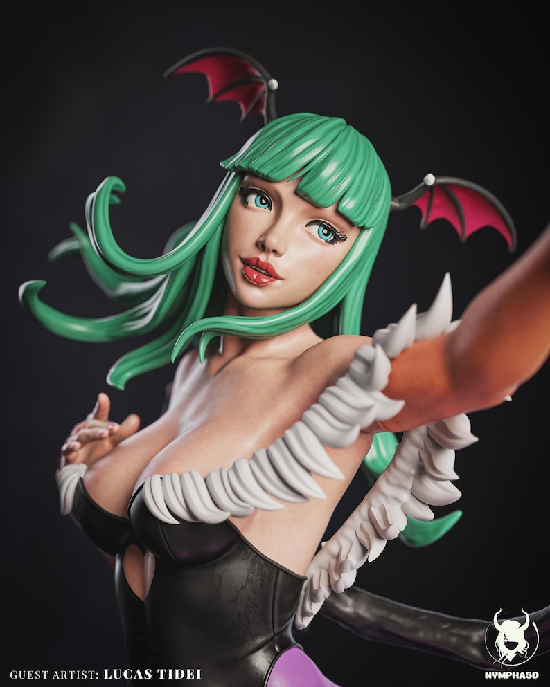 Morrigan — Darkstalkers | 1/8 1/6 Scale Resin Figure | Unpainted or Hand-Painted | 3D Printed Fan Art | Collector Gift image 1