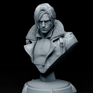 Leon S. Kennedy — Resident Evil | 1/8 1/6 Scale Resin Figure | Unpainted or Hand-Painted | 3D Printed Fan Art | Collector Gift image 5