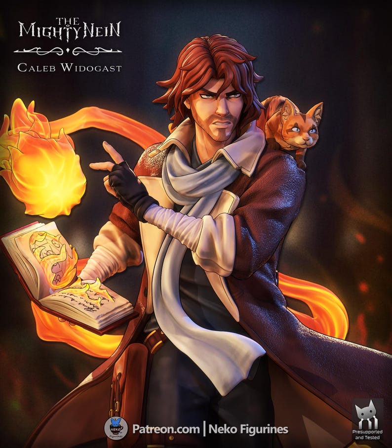Figura de Caleb Widogast de Critical Role – Estátua em resina na escala 1/8/1/6 (sem pintura) | Presente para colecionadores imagem 6