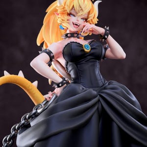 Bowsette — Super Mario | 1/8 1/6 Scale Resin Figure | Unpainted or Hand-Painted | 3D Printed Fan Art | Collector Gift image 1