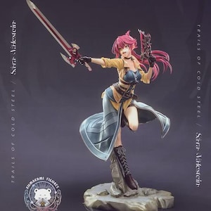 Sara Valestine Trails of Cold Steel Resin Figure, 1/8 1/6 Scale Resin Statue, Unpainted Garage Kit or Hand Painted, 3D Printed Collectible Bild 9