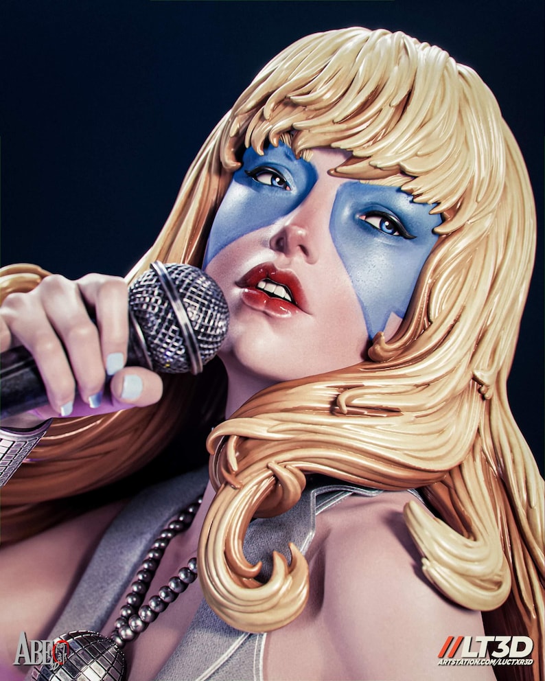Dazzler Resin Figure – 1/8 1/6 Scale 3D Printed Fan Art Statue | Collector Gift image 4