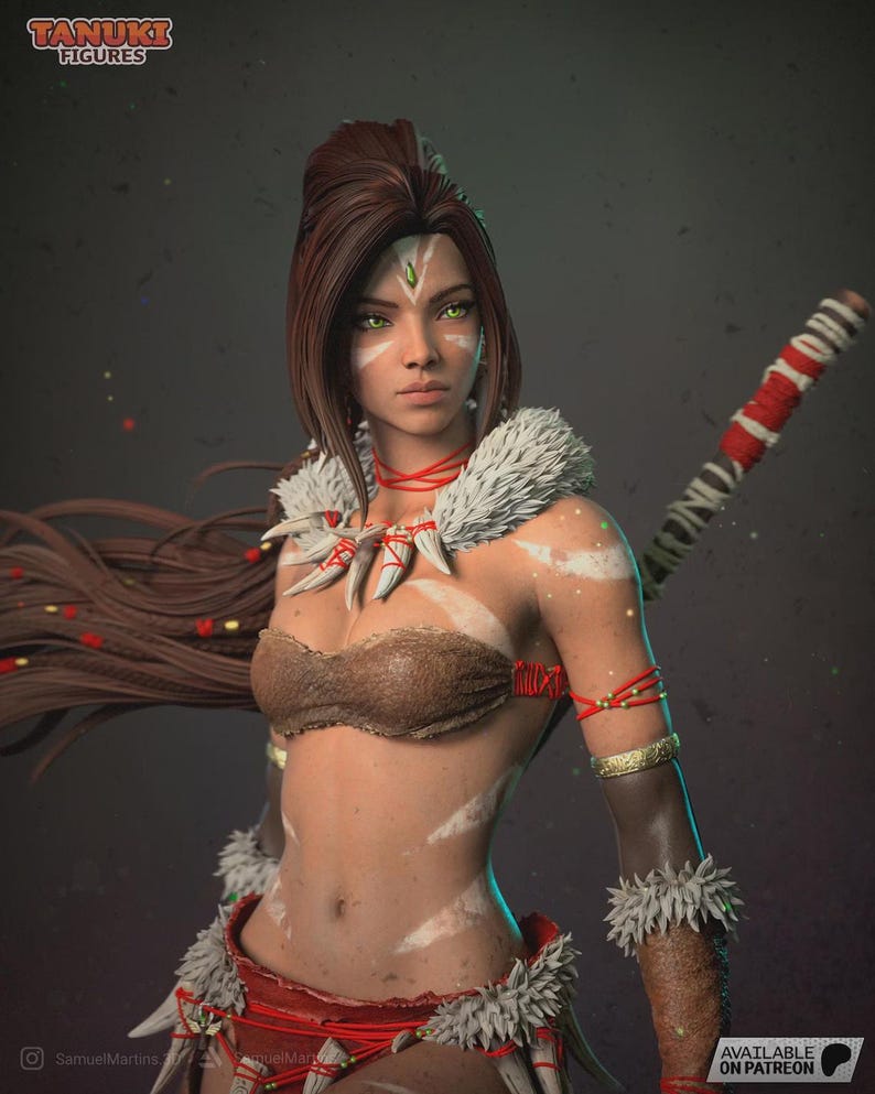 Nidalee — League of Legends | 1/8 1/6 Scale Resin Figure | Unpainted or Hand-Painted | 3D Printed Fan Art | Collector Gift 画像 2