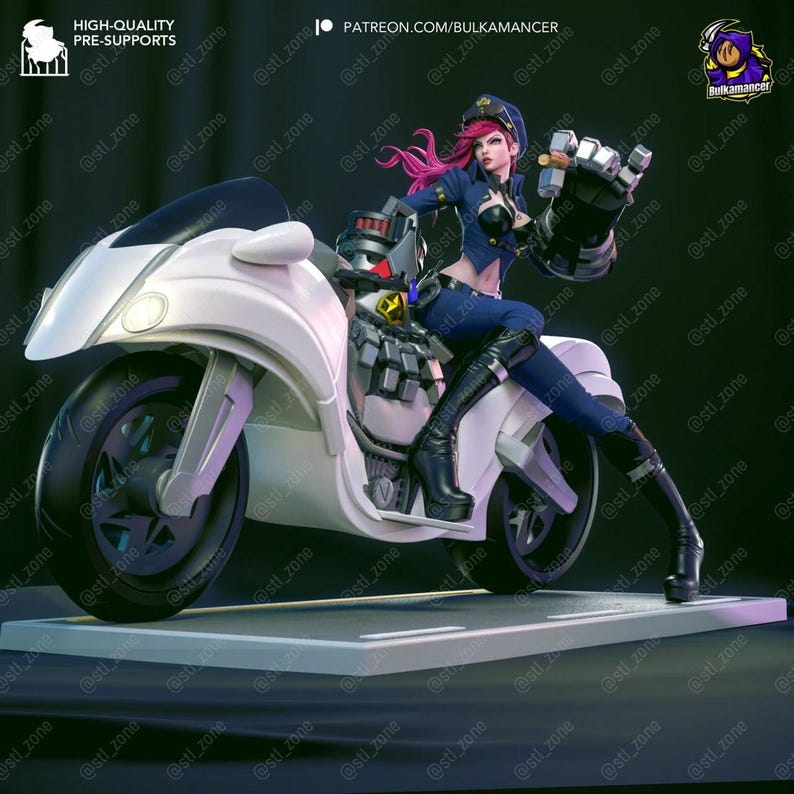 Vi — Arcane / League of Legends | 1/8 1/6 Scale Resin Figure | Unpainted or Hand-Painted | 3D Printed Fan Art | Collector Gift image 2