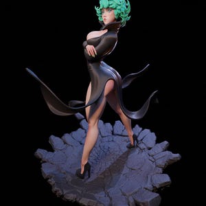 One Punch Man Tatsumaki Resin Figure – 1/8 1/6 Scale 3D Printed Fan Art Kit | Collector Gift image 10