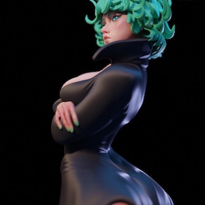 One Punch Man Tatsumaki Resin Figure – 1/8 1/6 Scale 3D Printed Fan Art Kit | Collector Gift image 1