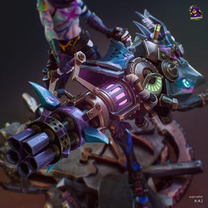 Jinx — League of Legends | 1/8 bis 1/6 Harz Figur | Unbemalt oder Handbemalt | 3D gedruckte Fan Art | Sammler Geschenk Bild 6
