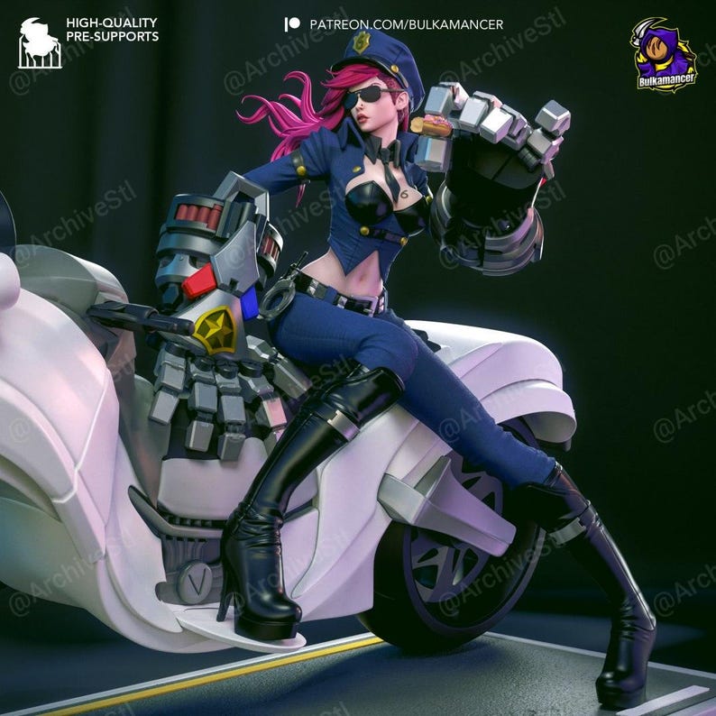 Vi — Arcane / League of Legends | 1/8 1/6 Scale Resin Figure | Unpainted or Hand-Painted | 3D Printed Fan Art | Collector Gift image 8