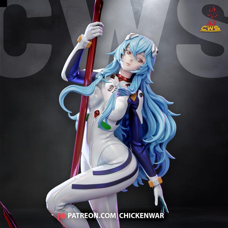 Rei Ayanami — Neon Genesis Evangelion | 1/8 1/6 Scale Resin Figure | 3D Printed Fan Art | Unpainted Garage Kit | Collector Statue Gift image 10