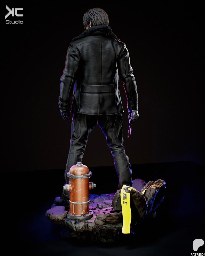 Leon S. Kennedy Resident Evil Resin Figure – 1/8 1/6 Scale 3D Printed Fan Art Statue | Collector Gift image 9