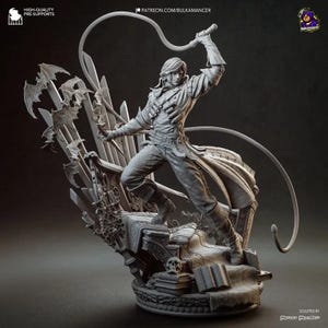Richter Belmont — Castlevania | 1/8 bis 1/6 Harz Figur | Unbemalt oder Handbemalt | 3D gedruckte Fan Art | Sammler Geschenk Bild 8