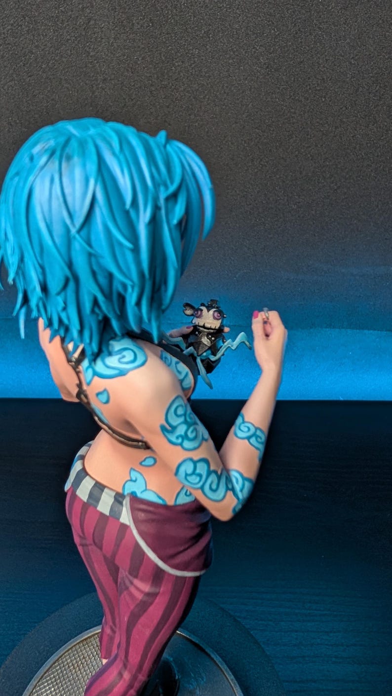 Jinx — Arcane / League of Legends | 1/8 1/6 Scale Resin Figure | Unpainted or Hand-Painted | 3D Printed Fan Art | Collector Gift image 4