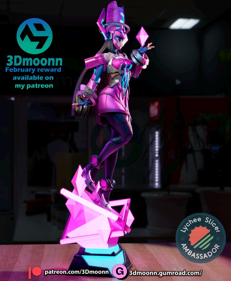 Galacta Medium Tier — Marvel | Harsfiguur schaal 1/8 1/6 | 3D-geprinte fanart | Ongeverfde garagekit | Verzamelaarsstandbeeld | Verzamelaarscadeau afbeelding 5