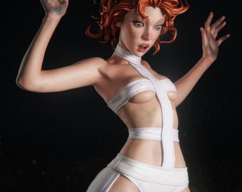 Leeloo Fan Art Resin Statue, Sci-Fi Collectible, Unpainted or Hand Painted Scales (1/10, 1/8, 1/6) | Collector Gift