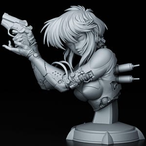 Major Motoko Kusanagi — Ghost in the Shell | 1/8 1/6 Scale Resin Figure | Unpainted or Hand-Painted | 3D Printed Fan Art | Collector Gift image 1