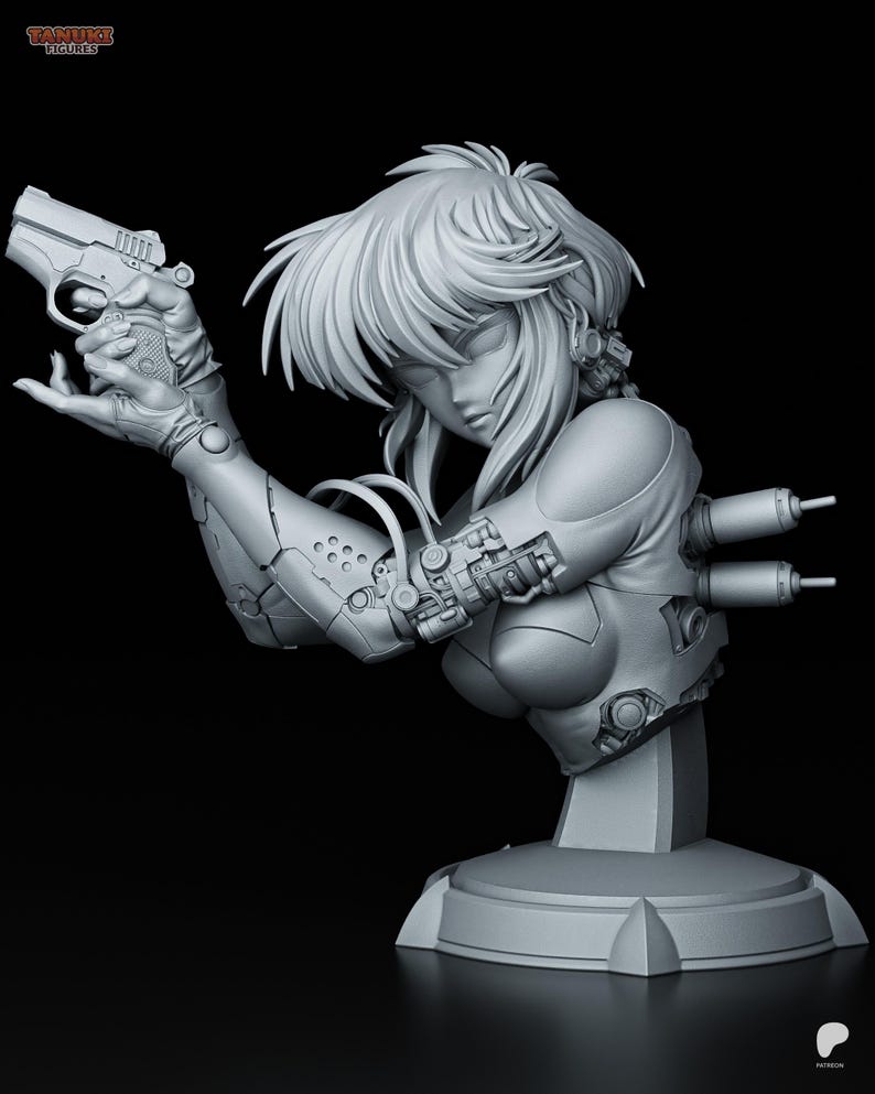 Major Motoko Kusanagi — Ghost in the Shell | 1/8 1/6 Scale Resin Figure | Unpainted or Hand-Painted | 3D Printed Fan Art | Collector Gift image 1