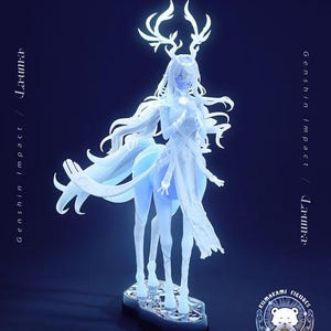 Lauma Deer Form — Genshin Impact | 1/8 1/6 Scale Resin Figure | Unpainted or Hand-Painted | 3D Printed Fan Art | Collector Gift image 3
