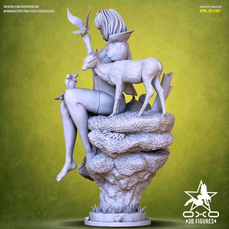 Snow White | 1/8 1/6 Scale Resin Figure | Unpainted or Hand-Painted | 3D Printed Fan Art | Collector Gift image 9