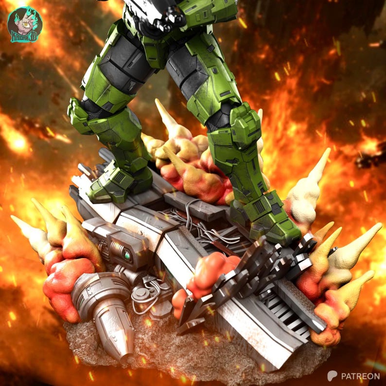 Master Chief Halo Resin Figure – 3D Printed Fan Art Collector Statue (1/8 1/6 Scale) | Collector Gift image 5