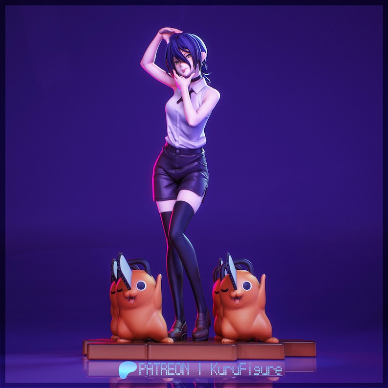 Reze Chainsaw Man Resin Figure – 1/8 1/6 Scale 3D Printed Fan Art Statue | Collector Gift image 7
