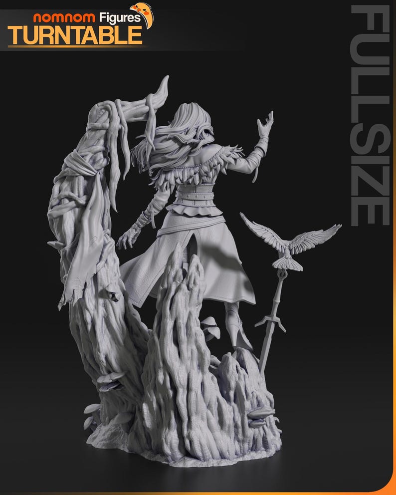Yennefer — Witcher | 1/8 1/6 Scale Resin Figure | 3D Printed Fan Art | Unpainted Garage Kit | Collector Gift image 7