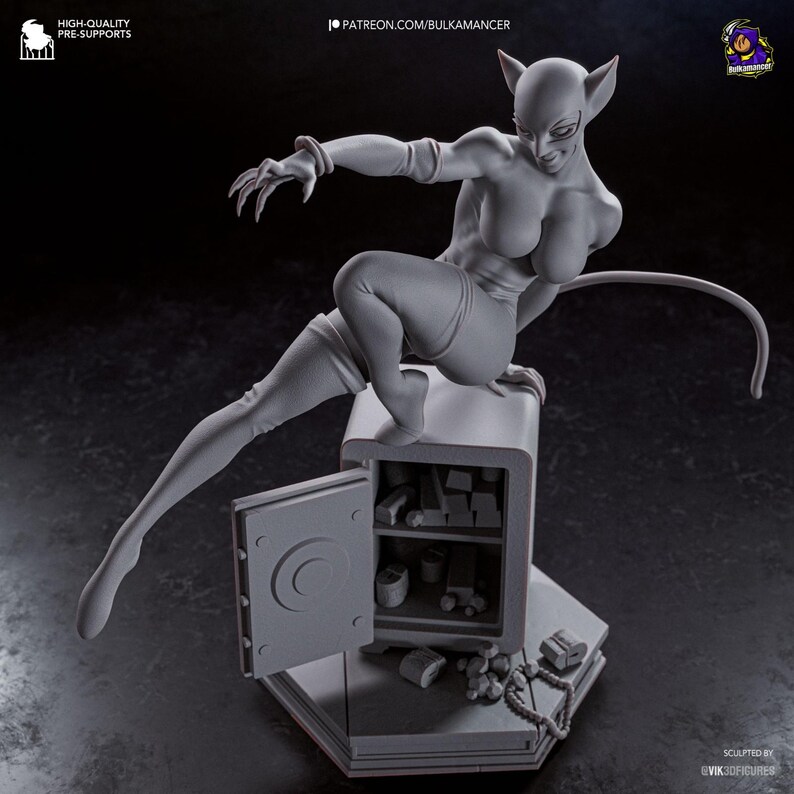 DC Comics Catwoman Resin Figure – 3D Printed Fan Art Statue (1/8, 1/6 Scale) | Collector Gift image 10