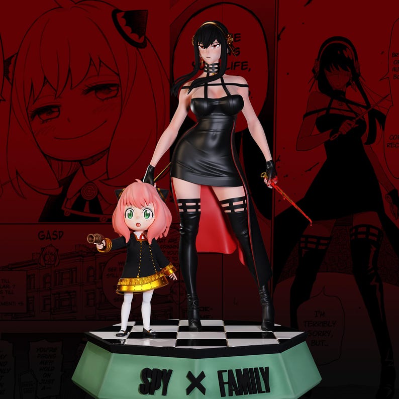 Anya Yor Forger Spy X Family Resin Figure – 1/8 1/6 Scale 3D Printed Statue | Collector Gift image 1