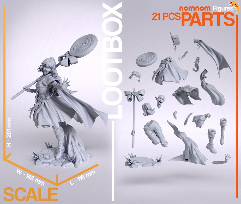 Jester Lavorre Mighty Nein Resin Figure – 1/8 1/6 Scale 3D Printed Fan Art Statue | Collector Gift image 2
